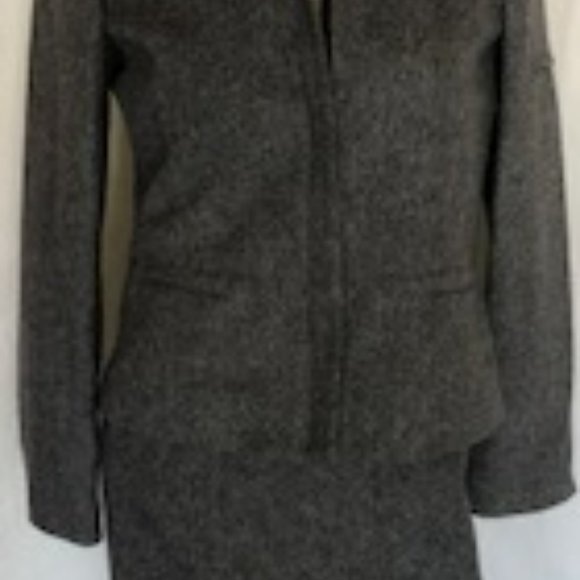 Slates Janet Howard  Lined  Tweed suit skirt jacket Gray Small - Picture 4 of 4